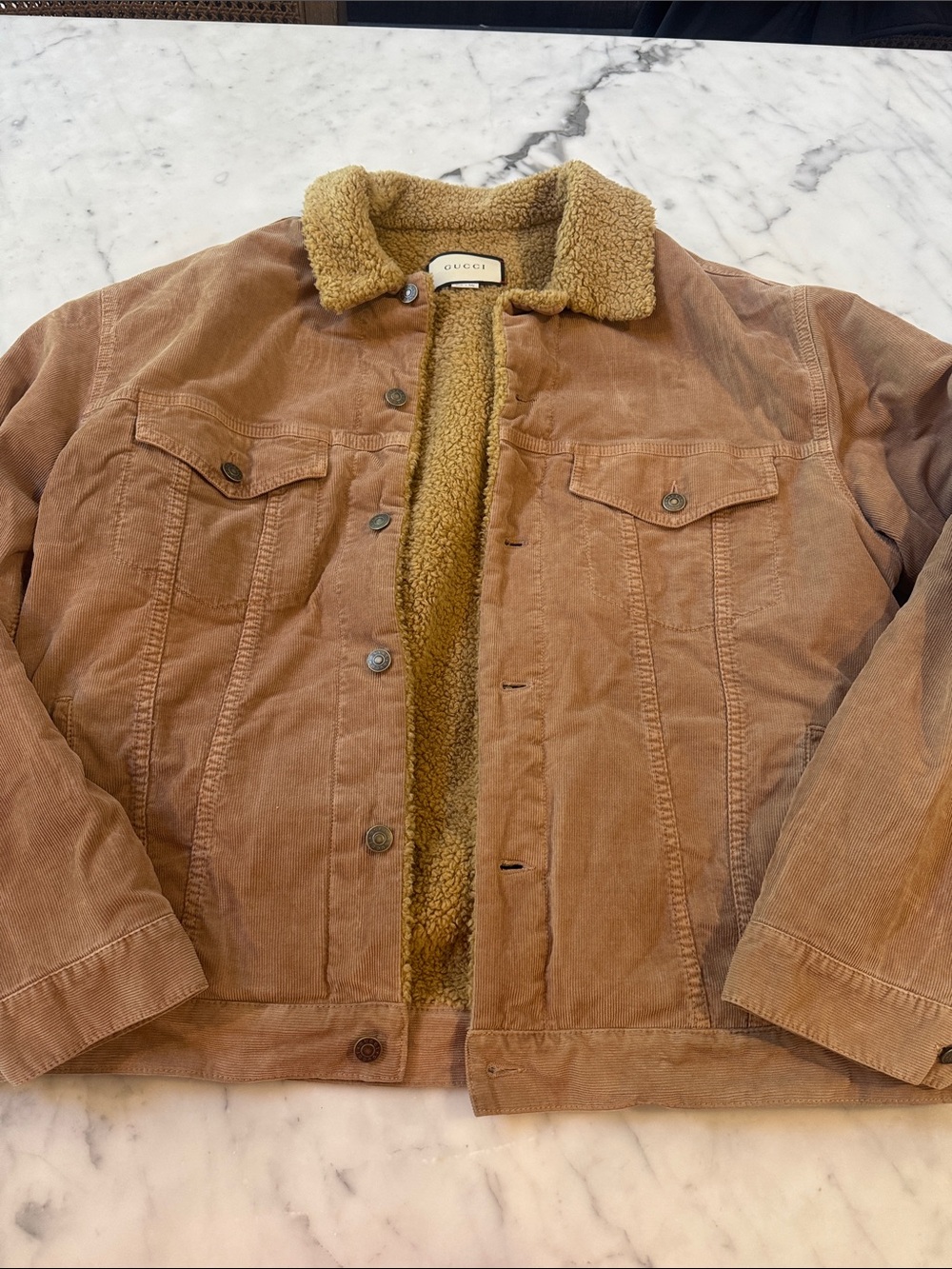 Gucci Guccify Tiger Corduroy/Shearling Jacket - Picture 3 of 5